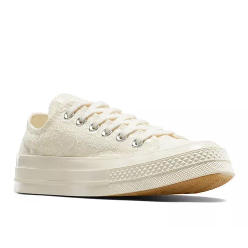 CONVERSE 7 Chuck 70 Vintage Bohemian Floral Lace Ivory Off White Base Sneakers - Picture 6 of 15